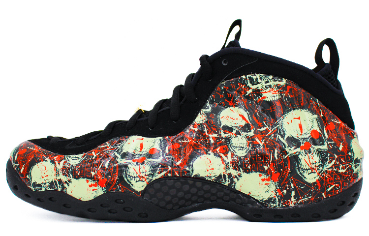 [Custom Shoes] Nike Foamposite One 'Skull Splash Black Red'