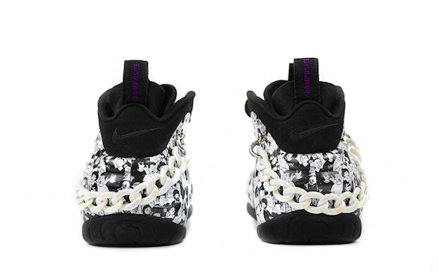 【定制球鞋】Nike Foamposite Pro Air 紫色迷彩噴泡 漫畫人物泡 高筒 復古籃球鞋 男款 黑白色 Purchase 【定制球鞋】Nike Foamposite Pro Air 紫色迷彩噴泡 漫畫人物泡 高筒 復古籃球鞋 男款 黑白色