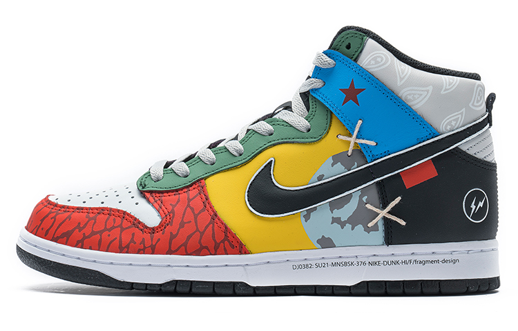 [Custom Shoes] Nike Fragment Design Dunk High 'Beijing Wild Crane Splatter Lightning Mars Cashew Flower'