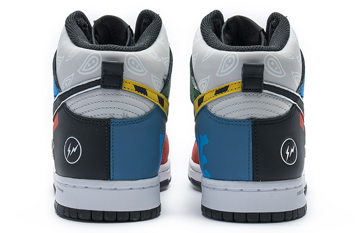 [Custom Shoes] Nike Fragment Design Dunk High 'Beijing Wild Crane Splatter Lightning Mars Cashew Flower' 圖 5