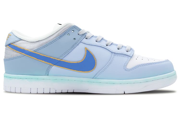 Order 【定製球鞋】Nike Dunk Low retro 閃電研究所 藍色情人節 聖誕 冰雪奇緣 低幫 板鞋 男款 白藍金 送禮