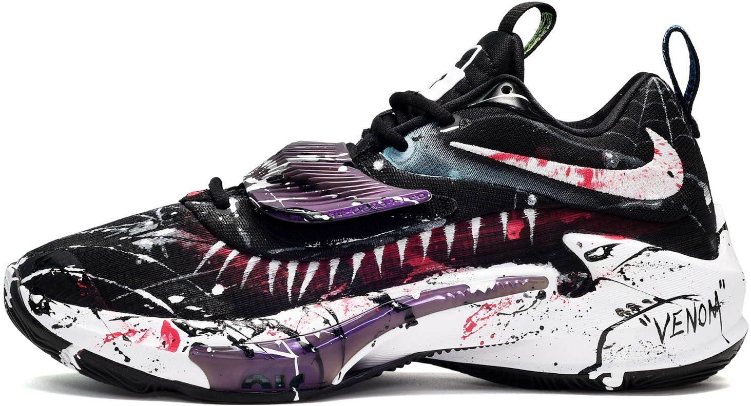 custom-shoes-nike-freak-3-venom-returns-splatter-graffiti-black-white-red
