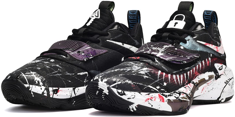 【定制鞋款】耐克 Freak 3 '毒液归来泼墨涂鸦 黑白红' DA0695-001(TeamE-男女同款泼墨涂鸦黑白红) Lookbook 【定制鞋款】耐克 Freak 3 '毒液归来泼墨涂鸦 黑白红' DA0695-001(TeamE-男女同款泼墨涂鸦黑白红)