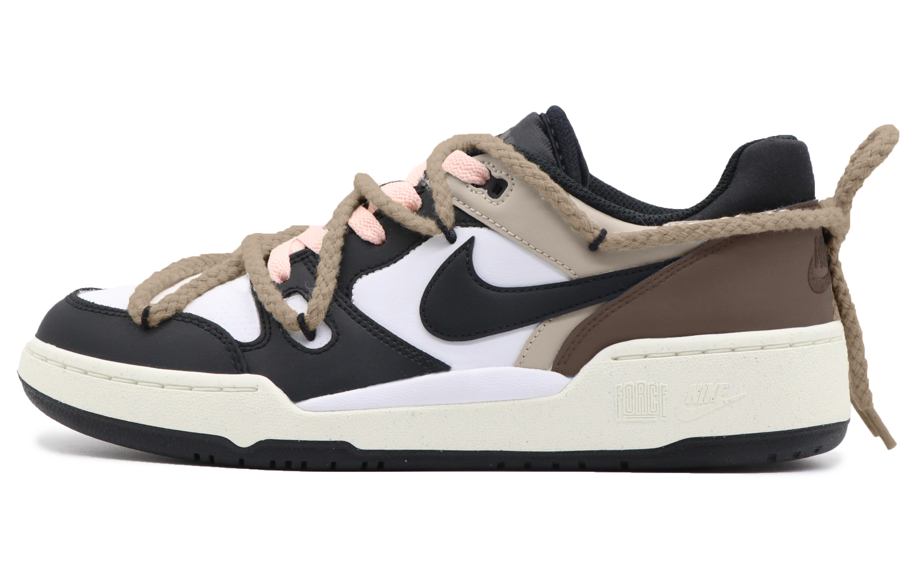 Buy 【定製球鞋】Nike Full Force 拿鐵 BBL 戶外遊玩 高街風格美拉德 防滑減震 低筒 板鞋 男款 黑棕粉