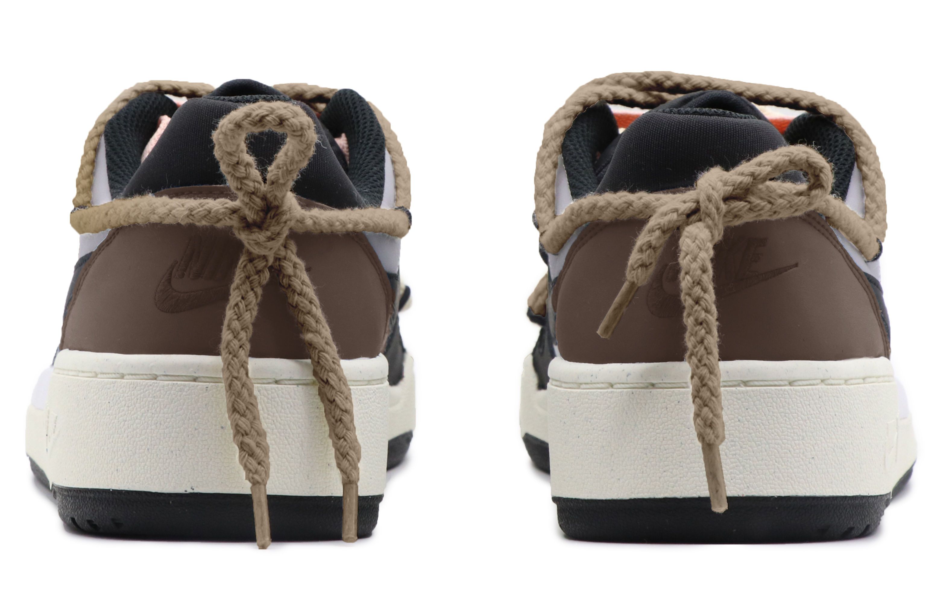 Shop 【定製球鞋】Nike Full Force 拿鐵 BBL 戶外遊玩 高街風格美拉德 防滑減震 低筒 板鞋 男款 黑棕粉