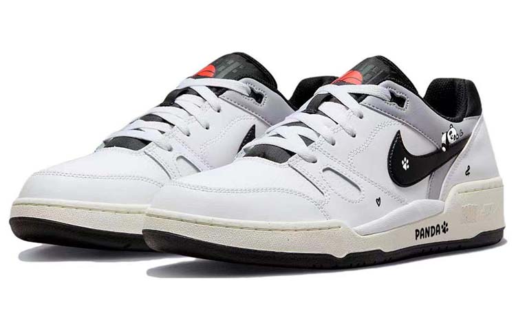 Lookbook 【訂製球鞋】Nike Full Force Low 可愛萌寵 懶散大熊貓 潮流舒適 防滑耐磨 低筒 板鞋 男款 白黑