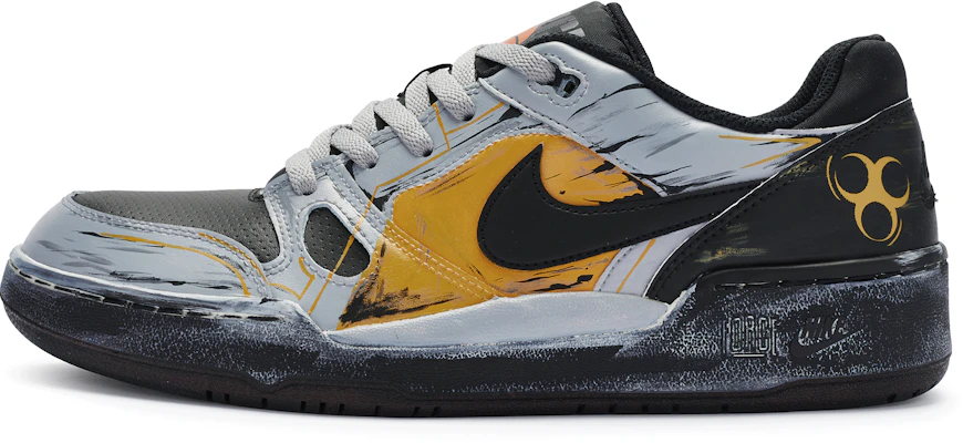 【定製球鞋】Nike Full Force Low 811製造 塗裝核禁區 做舊塗鴉 防滑耐磨 低筒 板鞋 男款 灰黑黃 Buy 【定製球鞋】Nike Full Force Low 811製造 塗裝核禁區 做舊塗鴉 防滑耐磨 低筒 板鞋 男款 灰黑黃