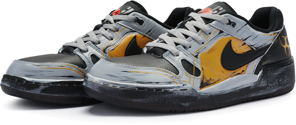 【定製球鞋】Nike Full Force Low 811製造 塗裝核禁區 做舊塗鴉 防滑耐磨 低筒 板鞋 男款 灰黑黃 Lookbook 【定製球鞋】Nike Full Force Low 811製造 塗裝核禁區 做舊塗鴉 防滑耐磨 低筒 板鞋 男款 灰黑黃
