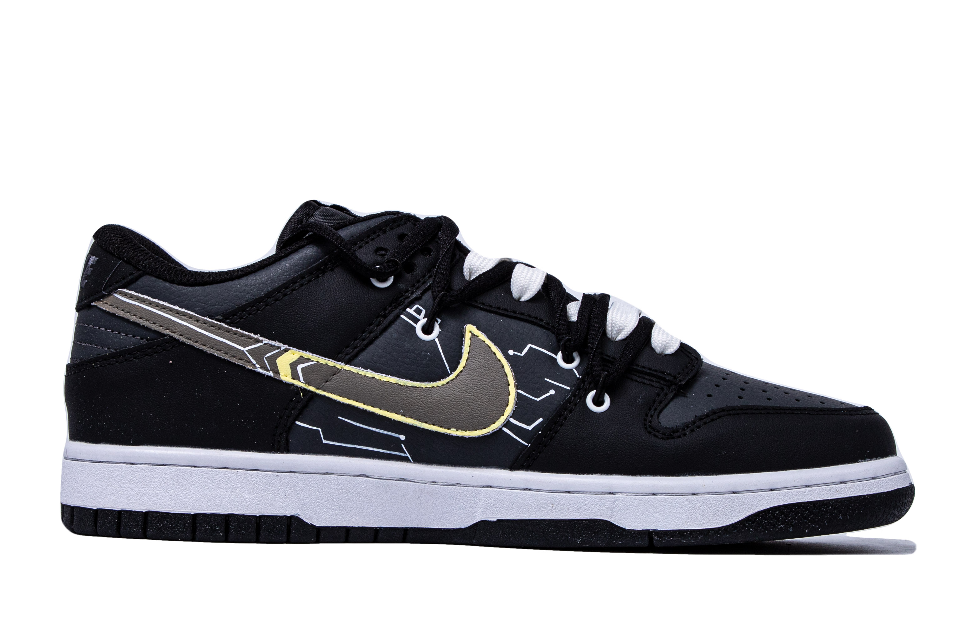 Order [Sepatu Khusus] Nike FUN FOR FUN SOS KID x Dunk Low 'Da Vinci Hitam-Emas' DH9765-002(TeamM-女款星际战争S-BOX)