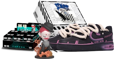 【定制球鞋】 Nike Air Force 1 Low FUN FOR FUN SOS KID 潮玩聯名定制 潮玩 集體失控 低筒 板鞋 GS 黑粉 Buy 【定制球鞋】 Nike Air Force 1 Low FUN FOR FUN SOS KID 潮玩聯名定制 潮玩 集體失控 低筒 板鞋 GS 黑粉