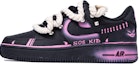 Order 【定制球鞋】 Nike Air Force 1 Low FUN FOR FUN SOS KID 潮玩聯名定制 潮玩 集體失控 低筒 板鞋 GS 黑粉