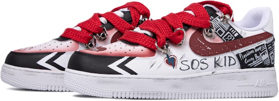 【定制球鞋】Nike Air Force 1 低幫 FUN FOR FUN SOS KID 潮玩聯名定制 男款 白色 板鞋 Lookbook 【定制球鞋】Nike Air Force 1 低幫 FUN FOR FUN SOS KID 潮玩聯名定制 男款 白色 板鞋