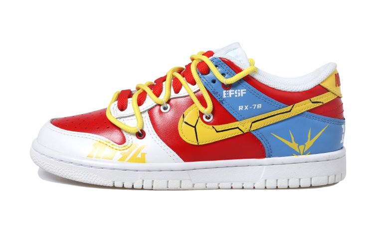 [Custom Shoes] Nike Gundam x Dunk Low 'Mecha Warrior Red Blue Yellow'