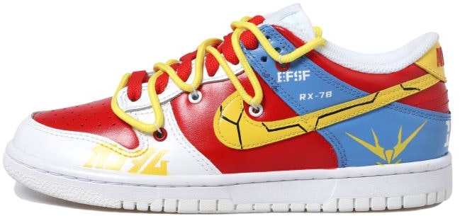 custom-shoes-nike-gundam-x-dunk-low-mecha-warrior-red-blue-yellow