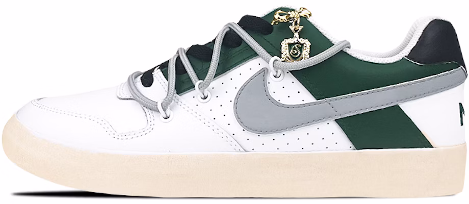 【定制球鞋】Nike SB Delta Force VULC 哈利波特 斯萊特林 解構雙鞋帶 做舊 徽章掛墜 低幫 板鞋 男女同款 白綠 Buy 【定制球鞋】Nike SB Delta Force VULC 哈利波特 斯萊特林 解構雙鞋帶 做舊 徽章掛墜 低幫 板鞋 男女同款 白綠