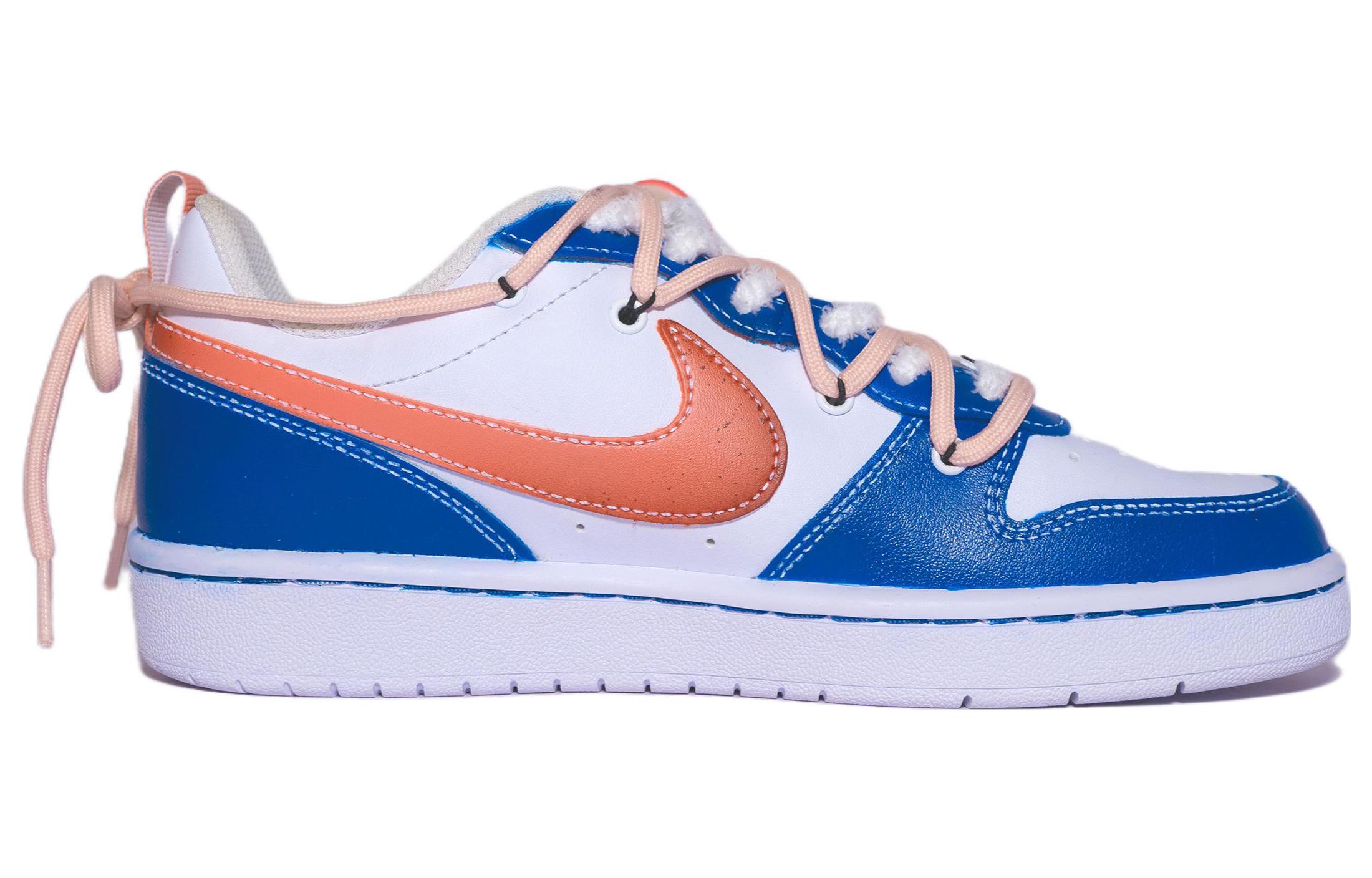 Order [Sepatu Kustom] Nike Hello Kitty x Court Borough Low 2 'Putih Gradasi Pita' BQ5448-100(Team61-凯蒂小猫)