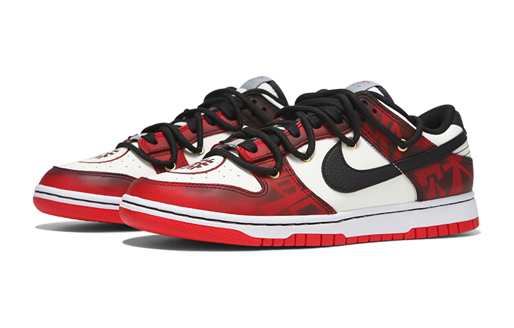 Lookbook 【定制球鞋】Nike Dunk Low EMB "芝加哥" 熱浪製作 CNY 恭喜發財 解構綁帶 復古 低幫 板鞋 GS 紅色