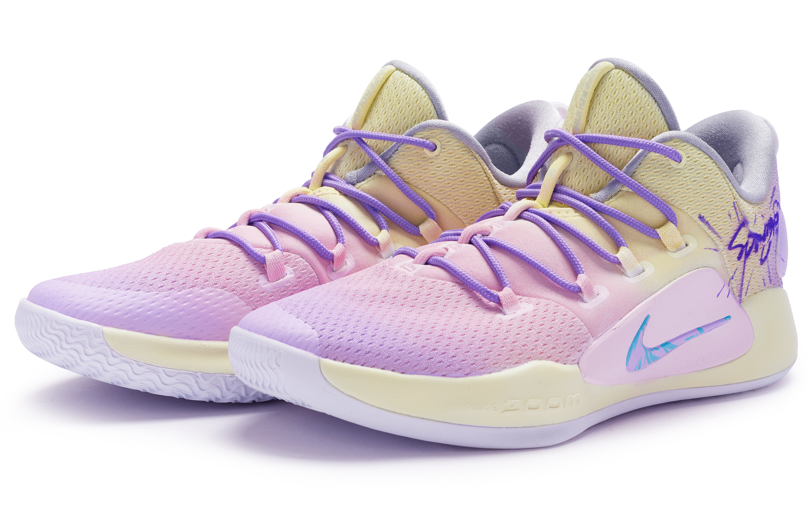 Lookbook [커스텀 운동화] 나이키 하이퍼덩크 10 '카레이도스코프 썸머 스플래쉬' AR0465-100(Team80-男款万花筒紫黄)