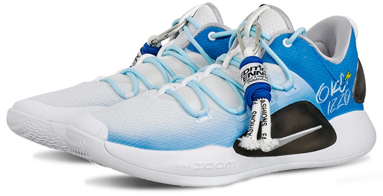 【訂製球鞋】 Nike Hyperdunk 10 雷霆 多巴胺 漸變 舒適 防滑耐磨 低幫 籃球鞋 男款 藍白 Lookbook 【訂製球鞋】 Nike Hyperdunk 10 雷霆 多巴胺 漸變 舒適 防滑耐磨 低幫 籃球鞋 男款 藍白