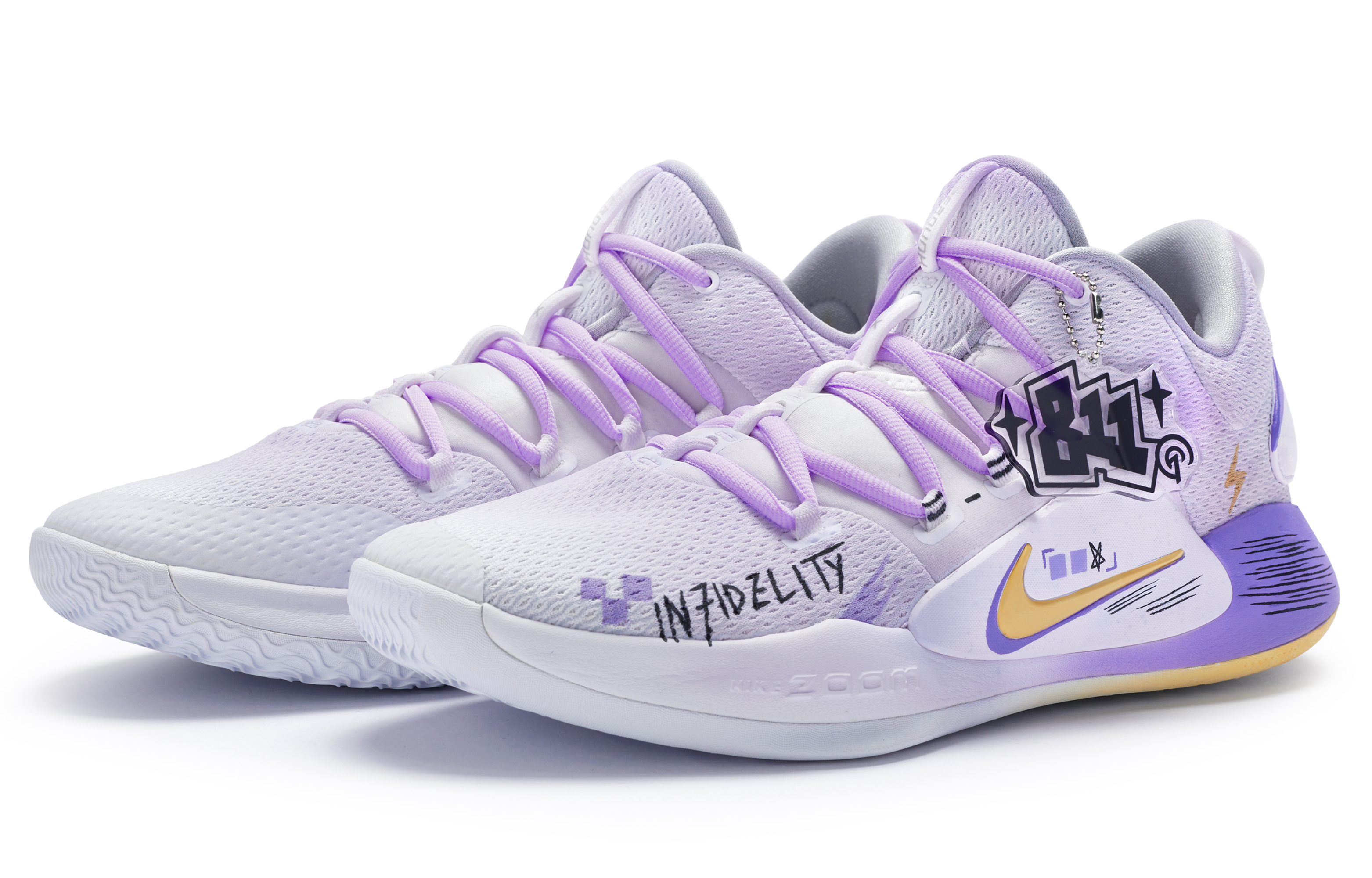 Lookbook [Sepatu Kustom] Nike Hyperdunk 10 'Tanpa Swoosh Ungu' AR0465-100(Team80-男款无信仰主义紫)