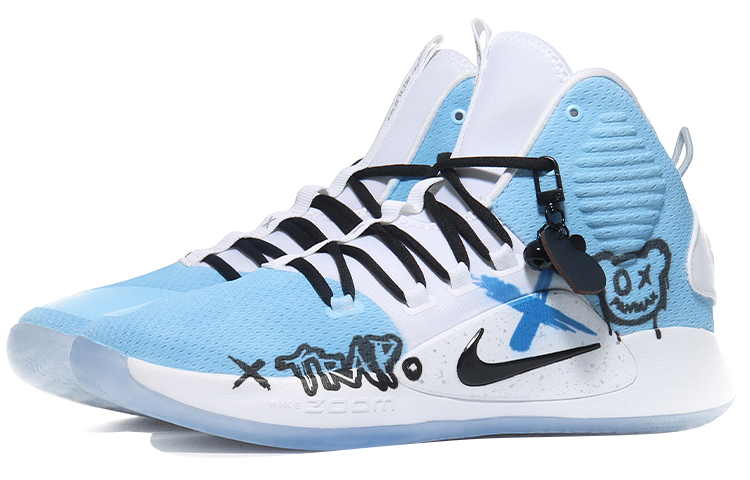 Lookbook [Sepatu Kustom] Nike Hyperdunk X 'Blue Graffiti Bear' AO7890-101(Team10--蓝色涂鸦熊）