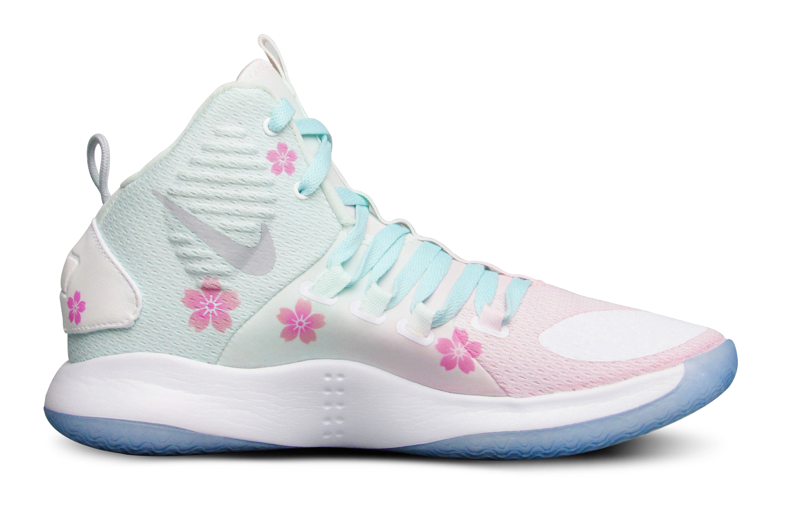 Order 【定制球鞋】Nike Hyperdunk X 漸變櫻花 棉花糖 小清新 實戰籃球鞋 男款 粉藍