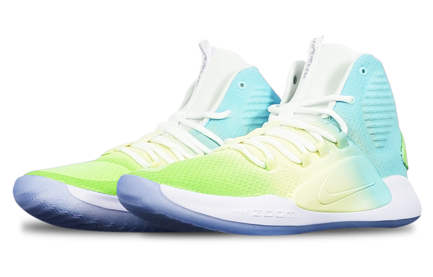 Lookbook [Kasut Custom] Nike Hyperdunk X 'Macaron Hijau Kuning Biru Gradient' AO7890-101(TeamT-三色渐变绿黄蓝S-BOX)