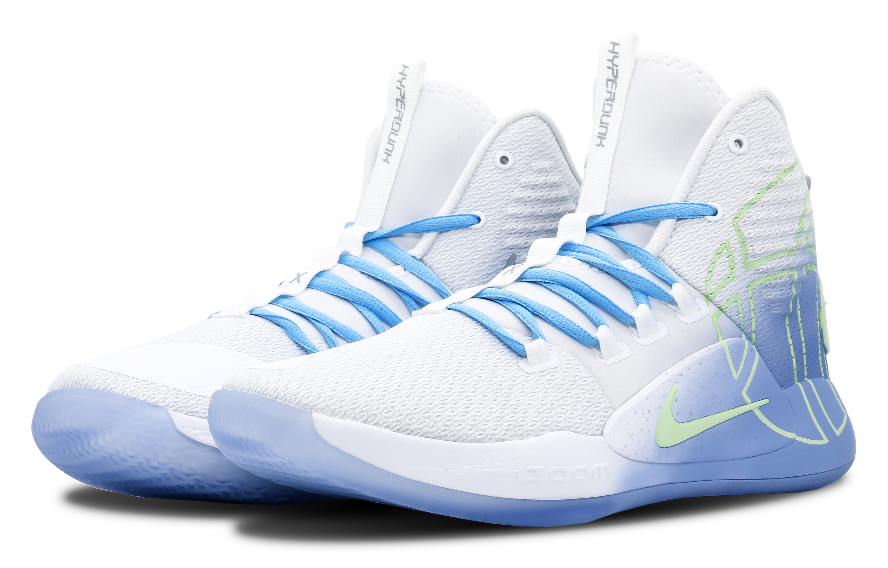 Lookbook [Zapatos Personalizados] Nike Hyperdunk X 'Degradado Azul Niebla' AO7890-101(Team28-男款活力无限)