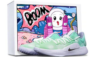 Buy 【定製球鞋】Nike Hyperdunk X Low 10 光暈雪花 限量特殊鞋盒 馬卡龍配色 低幫 實戰籃球鞋 男款 綠色漸變