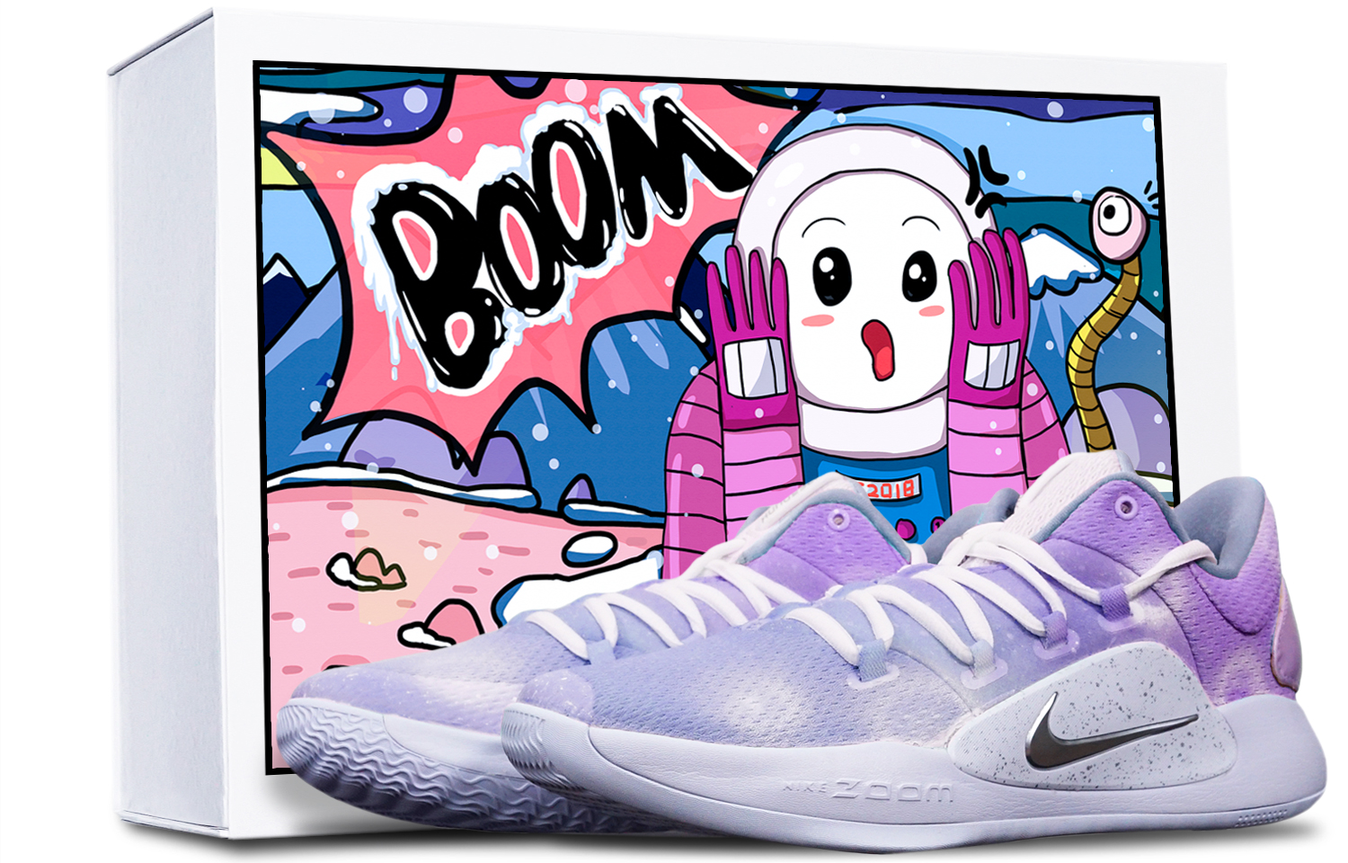 [Custom Shoes] Nike Hyperdunk X Low 'Macaron Halo Snowflake Gradient Purple'