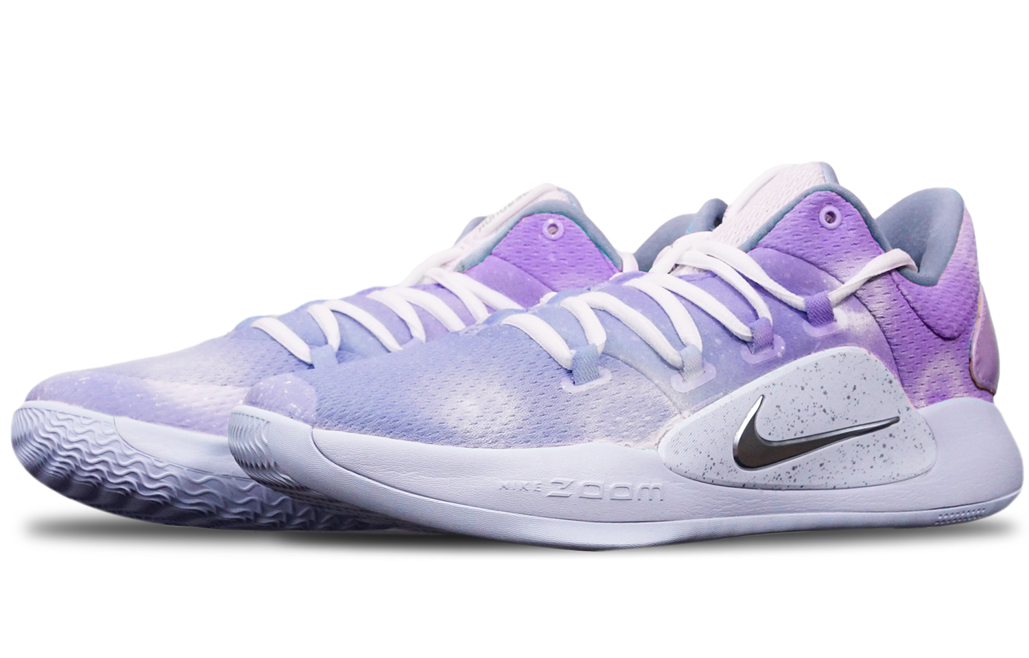 Shop 【定制球鞋】Nike Hyperdunk X 低帮10 馬卡龍配色光暈雪花 限量特殊鞋盒 實戰籃球鞋 男款 紫色漸變