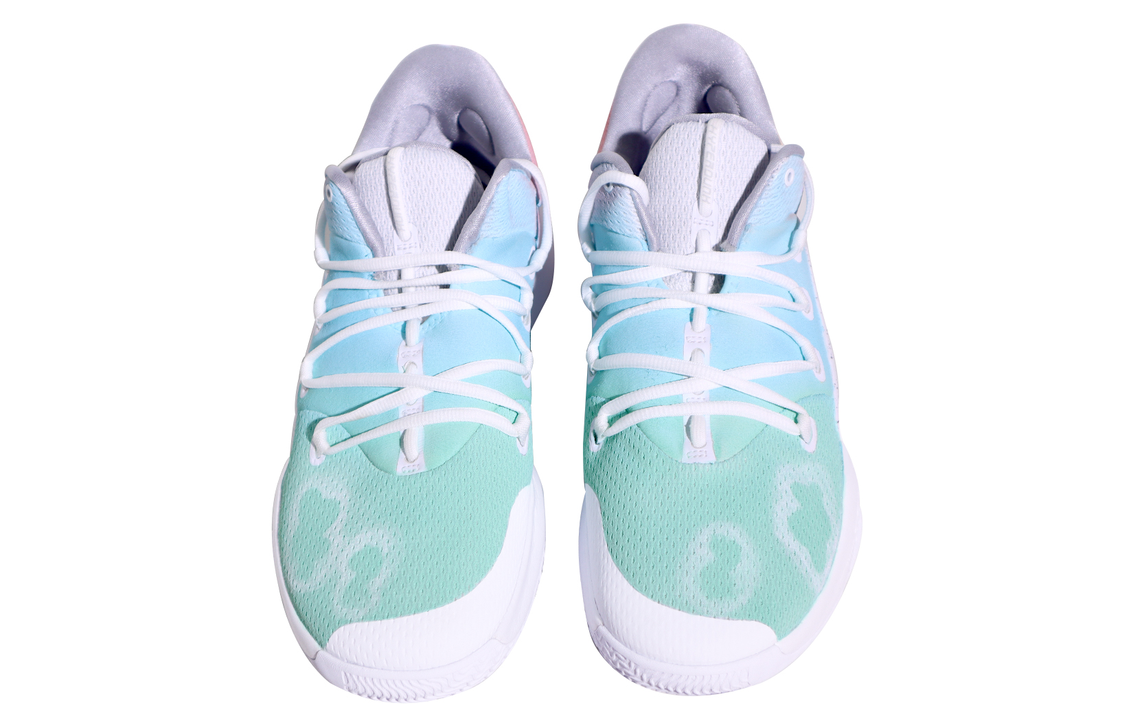 Shop [Sepatu Kustom] Nike Hyperdunk X Low 'Marshmallow Graffiti Pudar Pink Biru' AR0465-100(TeamX-渐变涂鸦男款)