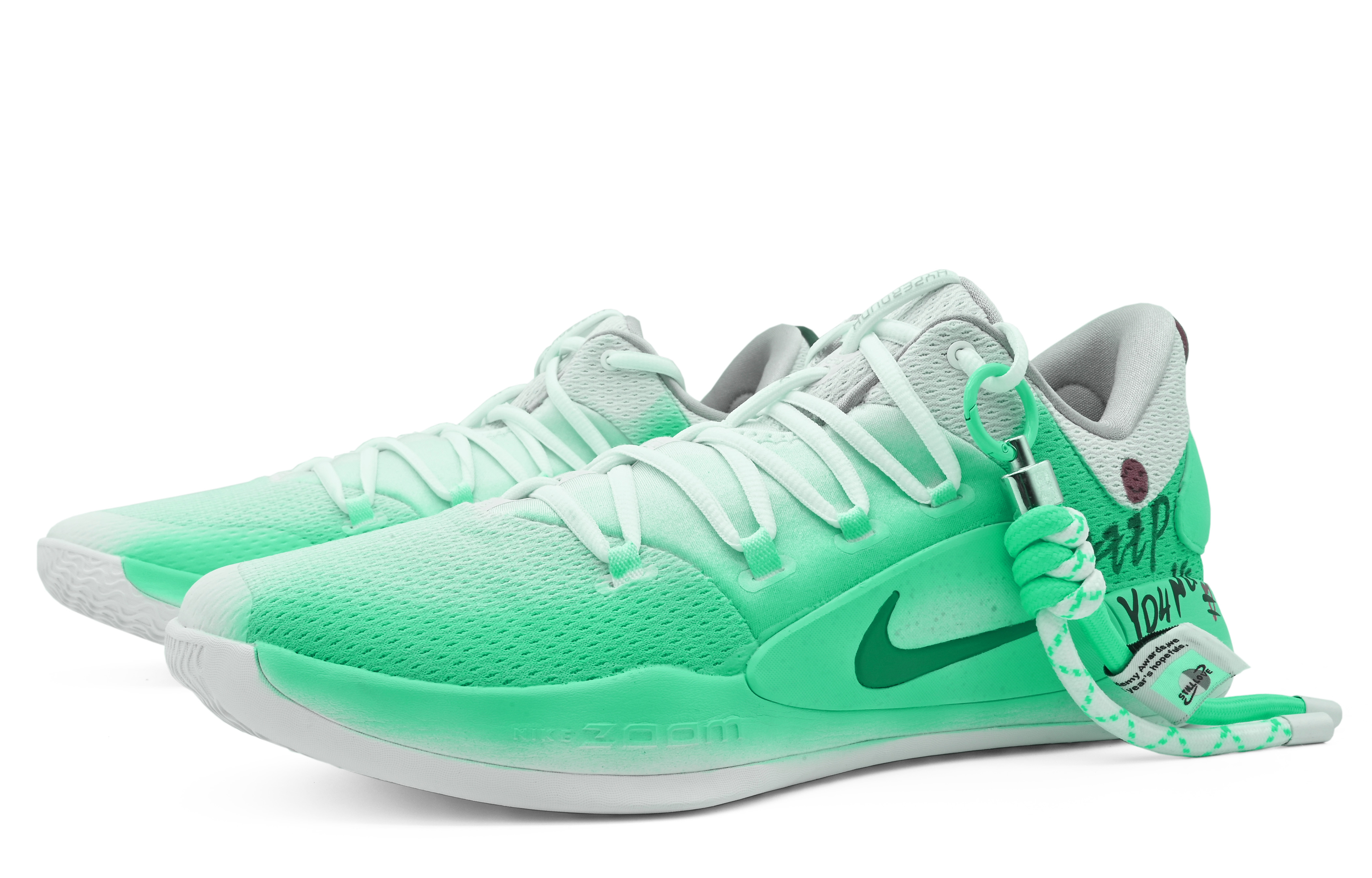 Lookbook [Sepatu Kustom] Nike Hyperdunk X Low 'Summer Eternal Gradient Hijau-White' AR0465-100(Team63-万古长青)