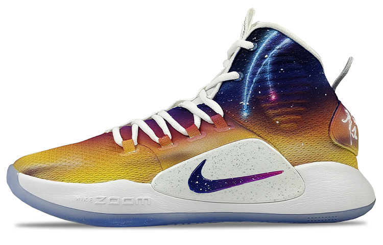 Buy [定制鞋] 耐克 Hyperdunk X 中筒 '渐变星空泼墨扎染蓝橙色' AO7890-101(TeamG-男款星河)