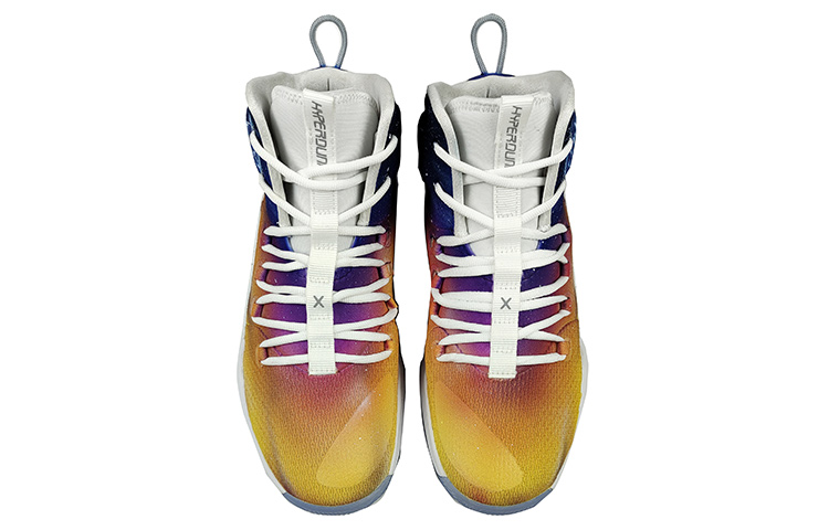 Shop [定制鞋] 耐克 Hyperdunk X 中筒 '渐变星空泼墨扎染蓝橙色' AO7890-101(TeamG-男款星河)