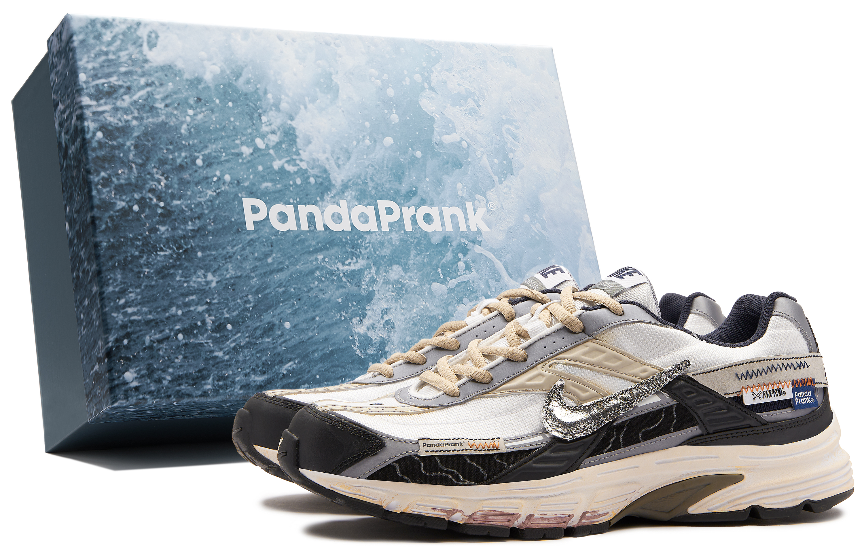 Buy [Sepatu Kustom] Nike Initiator 'Putih Hitam' 394055-101(TeamH-男款暗影S-BOX)