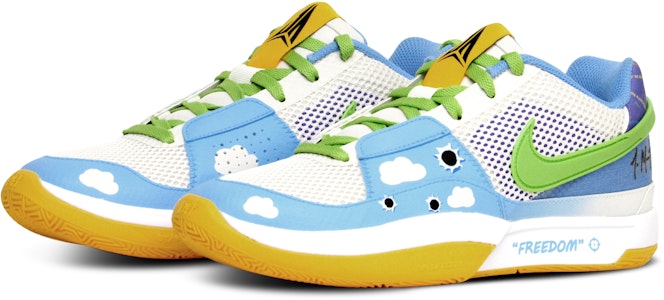 【定制球鞋】Nike Ja 1 莫蘭特1代 自由美麗 清新 防滑 耐磨 低幫 籃球鞋 男款 灰藍橙 Lookbook 【定制球鞋】Nike Ja 1 莫蘭特1代 自由美麗 清新 防滑 耐磨 低幫 籃球鞋 男款 灰藍橙