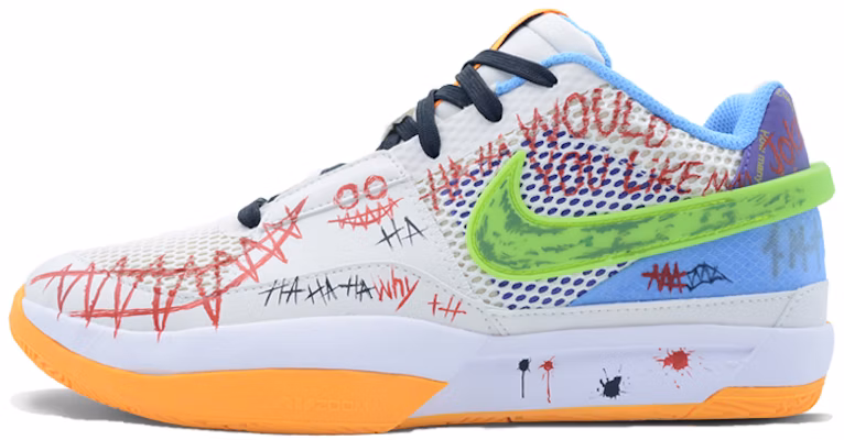 【定製球鞋】 Nike Ja 1 莫蘭特1代 'Trivia'EP 塗鴉小丑 塗鴉 潮流 防滑耐磨 低筒 籃球鞋 男款 灰藍橙 Buy 【定製球鞋】 Nike Ja 1 莫蘭特1代 'Trivia'EP 塗鴉小丑 塗鴉 潮流 防滑耐磨 低筒 籃球鞋 男款 灰藍橙