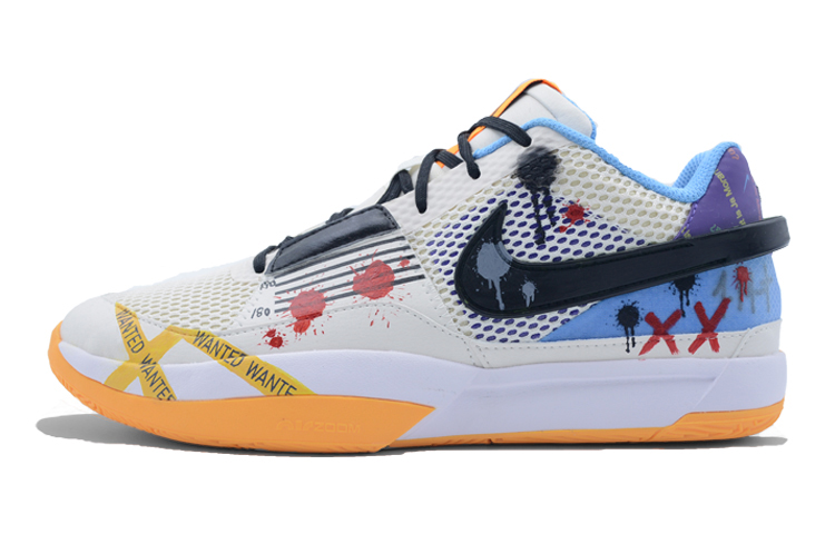 Buy 【客製化球鞋】Nike Ja 1 莫蘭特1代 Trivia'EP 通緝令 塗鴉 時尚 防滑 低筒 籃球鞋 男款 灰黃藍