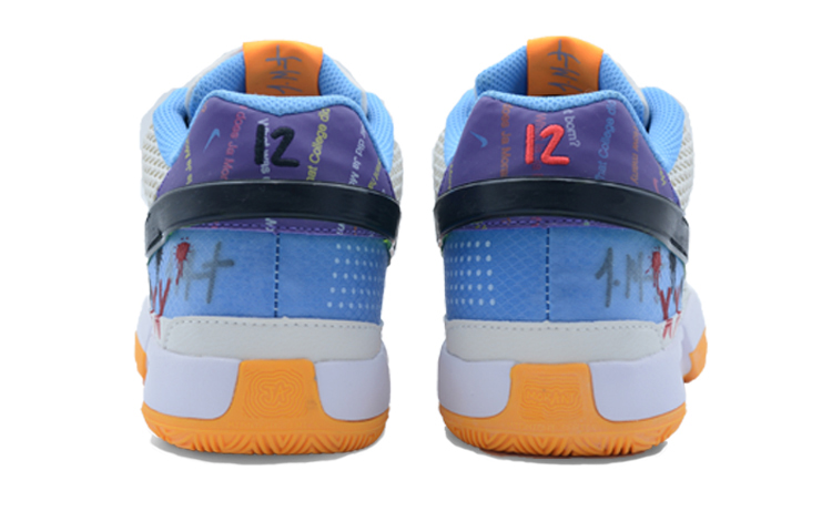 Shop 【客製化球鞋】Nike Ja 1 莫蘭特1代 Trivia'EP 通緝令 塗鴉 時尚 防滑 低筒 籃球鞋 男款 灰黃藍