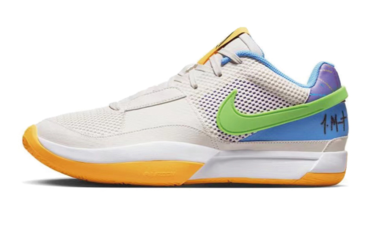 Details for 【客製化球鞋】Nike Ja 1 莫蘭特1代 Trivia'EP 通緝令 塗鴉 時尚 防滑 低筒 籃球鞋 男款 灰黃藍