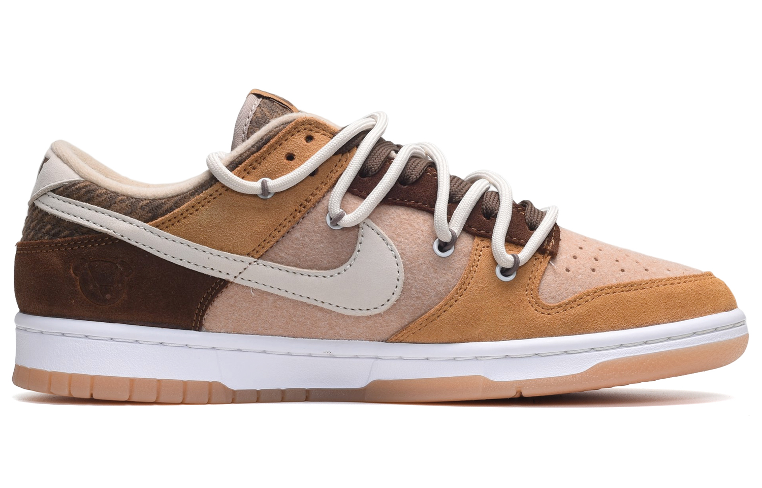 Order [Kasut Custom] Nike Kasina x Dunk Low 'Deconstructed Bear Kuning Coklat' DZ5350-288(TeamE-男款小熊黄棕BOX)