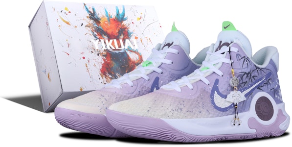 【訂製球鞋】 Nike KD Trey 5 IX 竹意 精美特殊禮盒 台灣風潮 噴繪 減震防滑耐磨 低筒 復古籃球鞋 男款 白紫色 Buy 【訂製球鞋】 Nike KD Trey 5 IX 竹意 精美特殊禮盒 台灣風潮 噴繪 減震防滑耐磨 低筒 復古籃球鞋 男款 白紫色