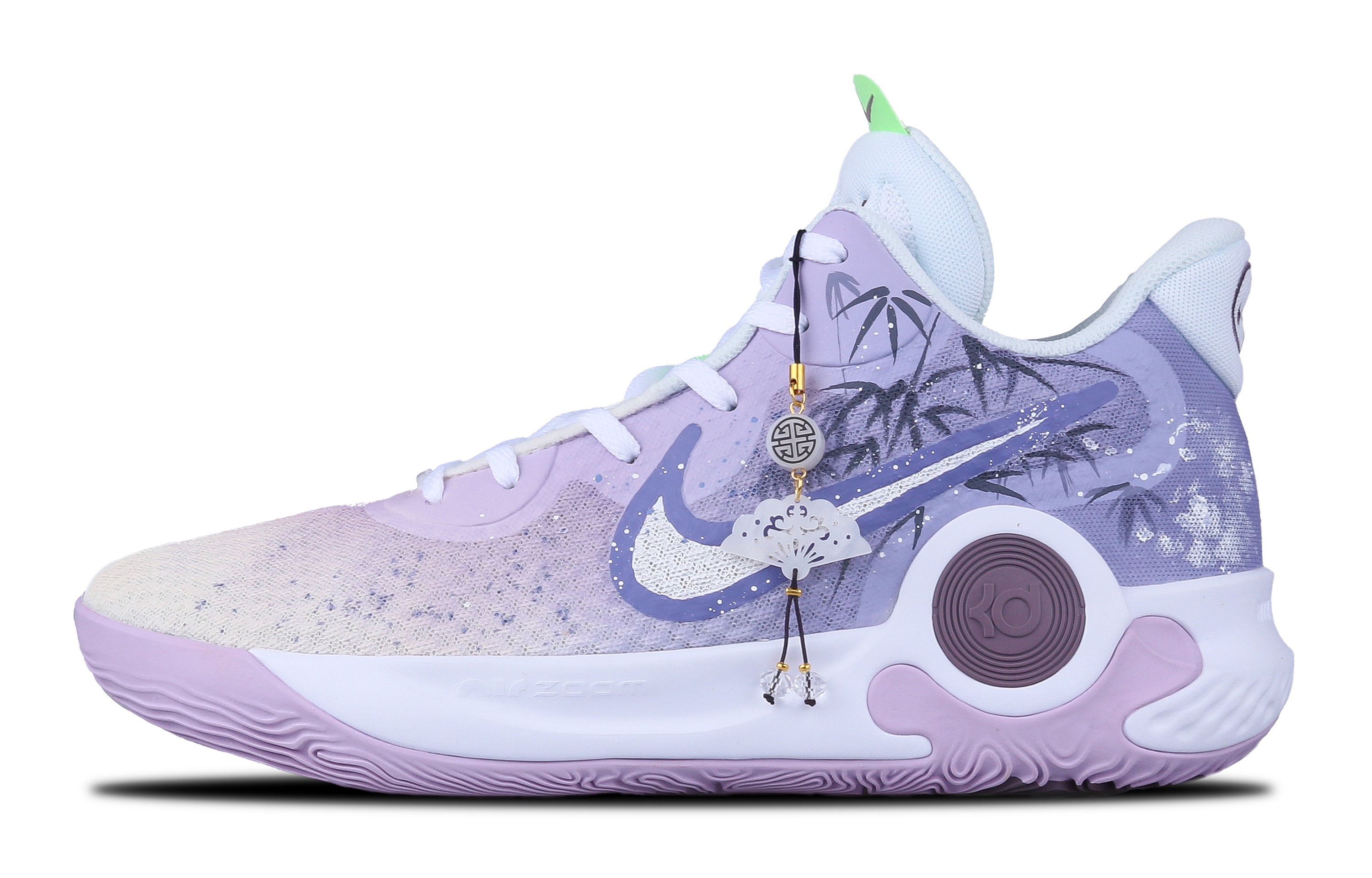 Order 【訂製球鞋】 Nike KD Trey 5 IX 竹意 精美特殊禮盒 台灣風潮 噴繪 減震防滑耐磨 低筒 復古籃球鞋 男款 白紫色