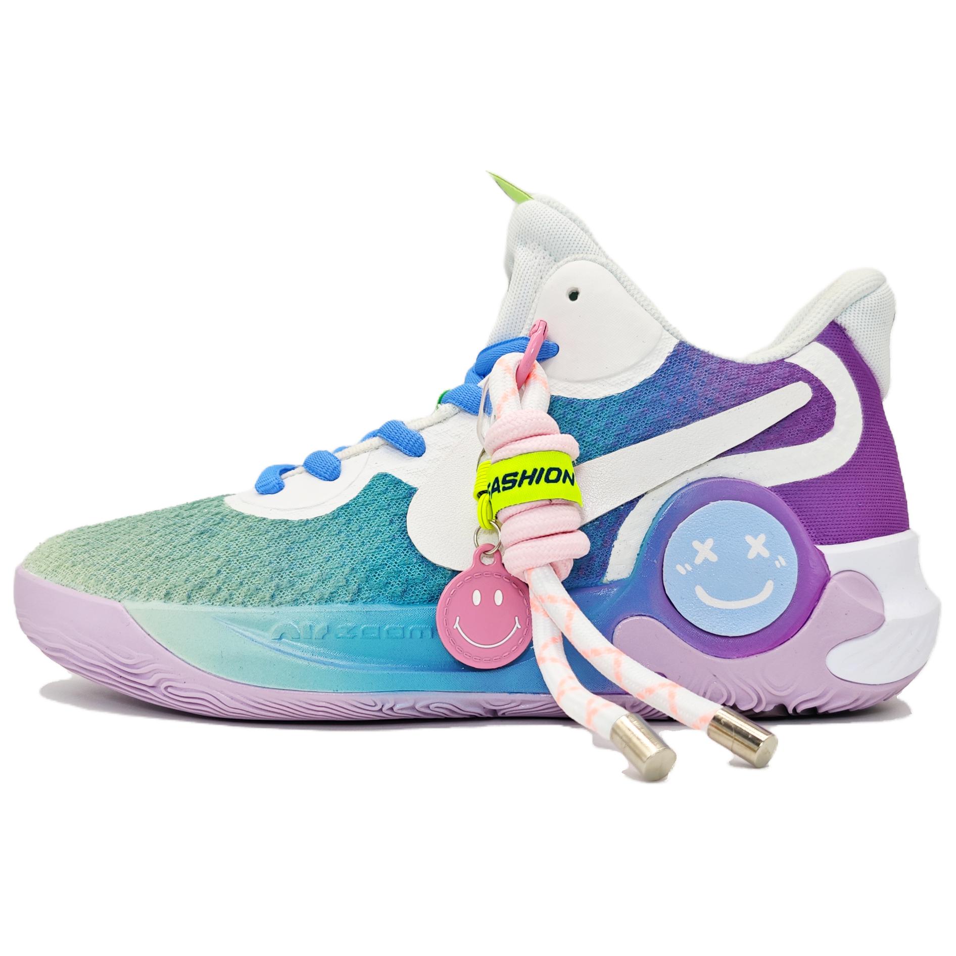 Order [Zapatillas Personalizadas] Nike KD Trey 5 IX 'Azul Morado' DJ6922-100（Team66-冰魄蓝紫渐变鸳鸯）