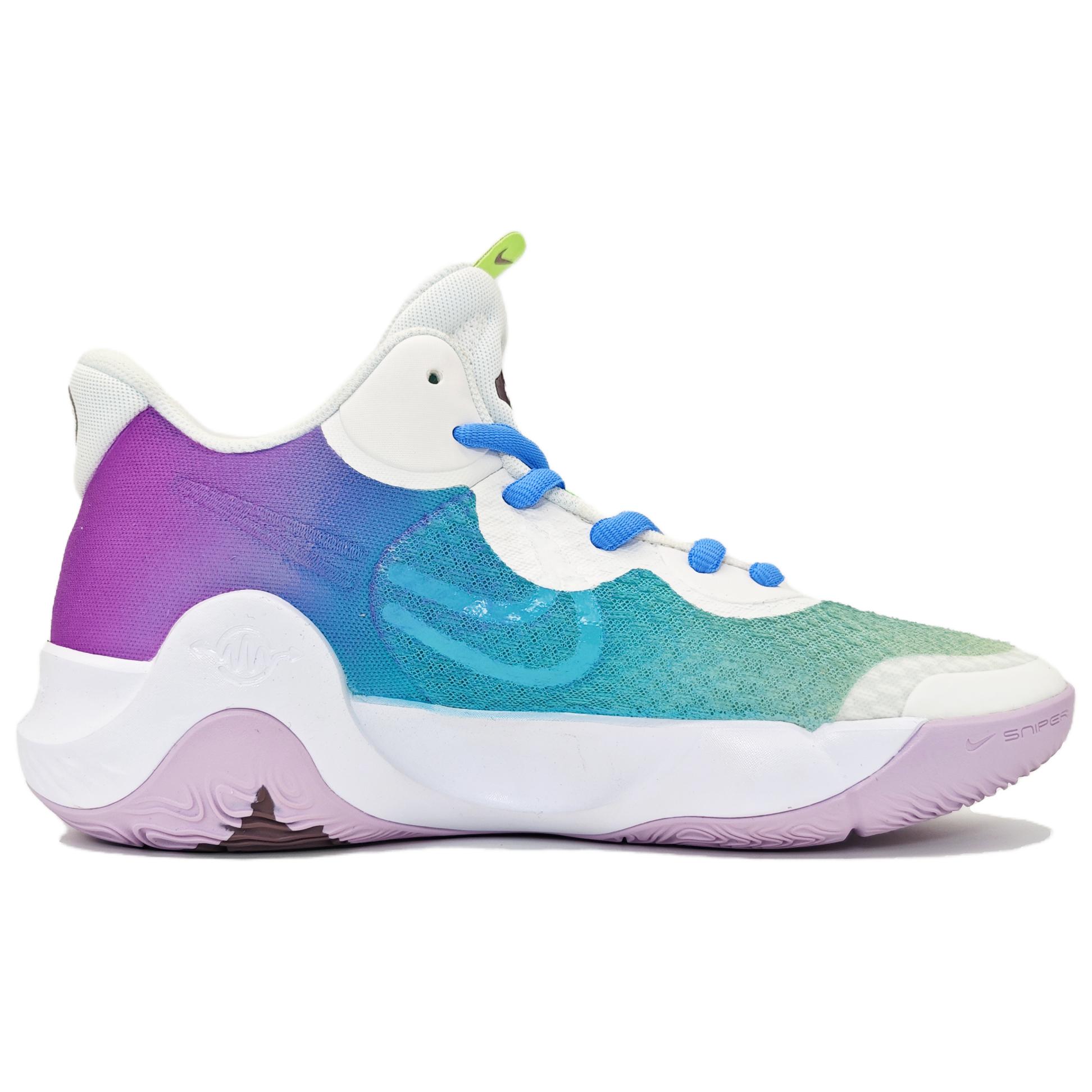 Lookbook [Zapatillas Personalizadas] Nike KD Trey 5 IX 'Azul Morado' DJ6922-100（Team66-冰魄蓝紫渐变鸳鸯）