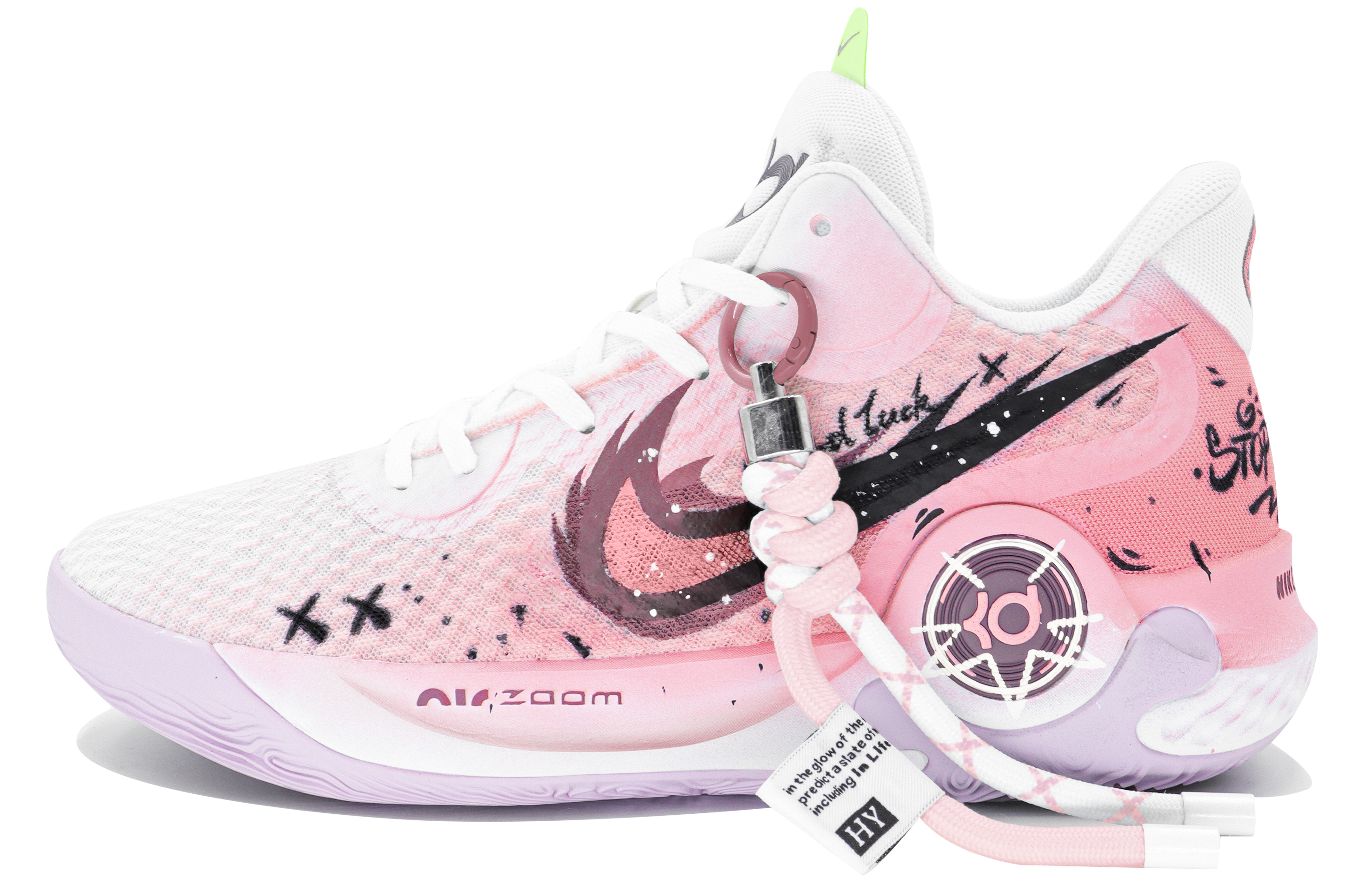 Buy Custom Shoes Nike KD Trey 5 IX Breast Cancer Graffiti Pink Novelship