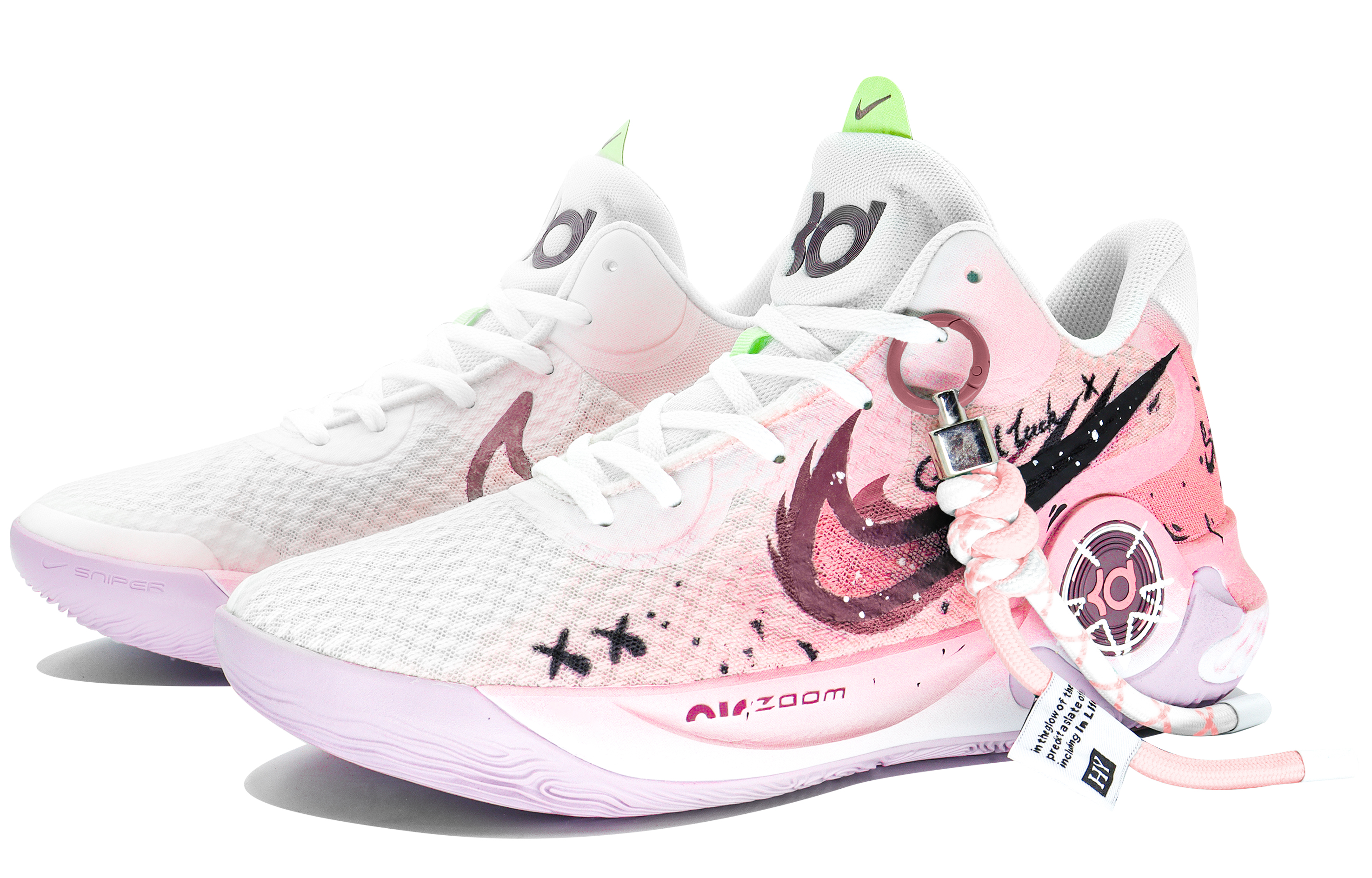 Buy Custom Shoes Nike KD Trey 5 IX Breast Cancer Graffiti Pink Novelship