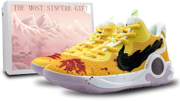 【訂製球鞋】Nike KD Trey 5 IX 龍吟虎嘯 特殊禮盒 潑墨 實戰耐磨 中筒 復古籃球鞋 男女款 黃色 Buy 【訂製球鞋】Nike KD Trey 5 IX 龍吟虎嘯 特殊禮盒 潑墨 實戰耐磨 中筒 復古籃球鞋 男女款 黃色