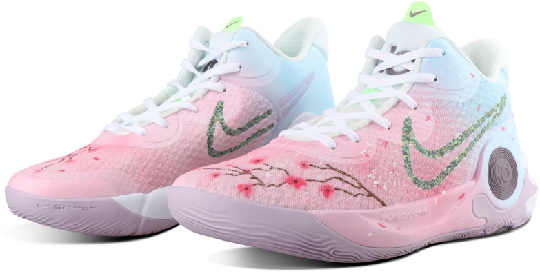 【訂製球鞋】Nike KD Trey 5 IX EP 台灣潮風 漸變櫻花 回彈 實戰防滑耐磨 中筒 復古籃球鞋 男女同款 藍粉 Lookbook 【訂製球鞋】Nike KD Trey 5 IX EP 台灣潮風 漸變櫻花 回彈 實戰防滑耐磨 中筒 復古籃球鞋 男女同款 藍粉